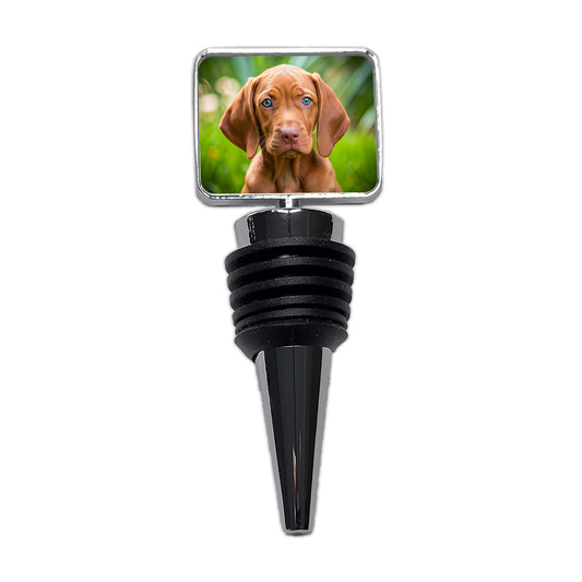 Vizsla Dog Puppy Photo Wine Bottle Stopper