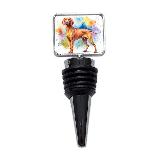 Vizsla Dog Watercolor Style Wine Bottle Stopper