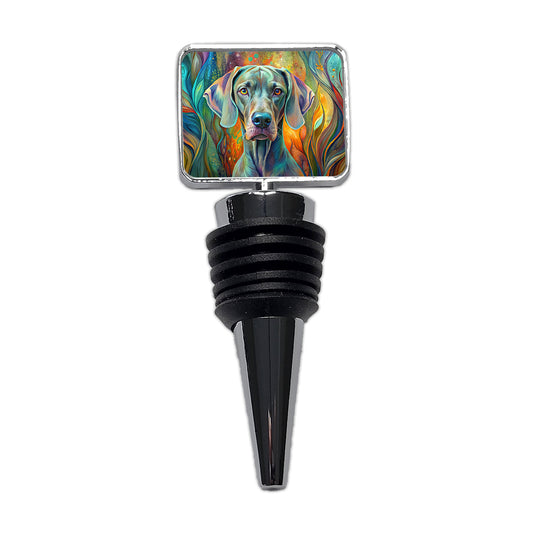Weimaraner Dog Abstract Art Wine Bottle Stopper
