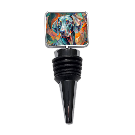 Weimaraner Dog Abstract Stylized Art Wine Bottle Stopper