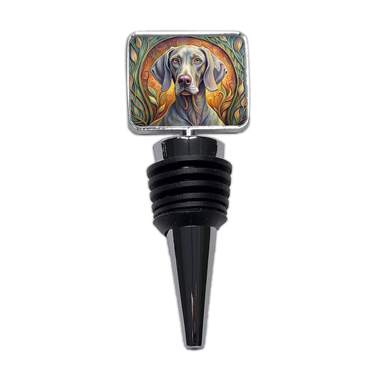 Weimaraner Dog Art Nouveau Wine Bottle Stopper