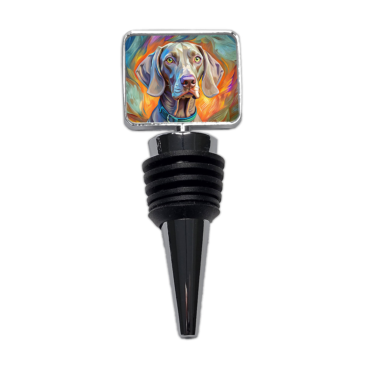 Weimaraner Dog Pop Art Wine Bottle Stopper