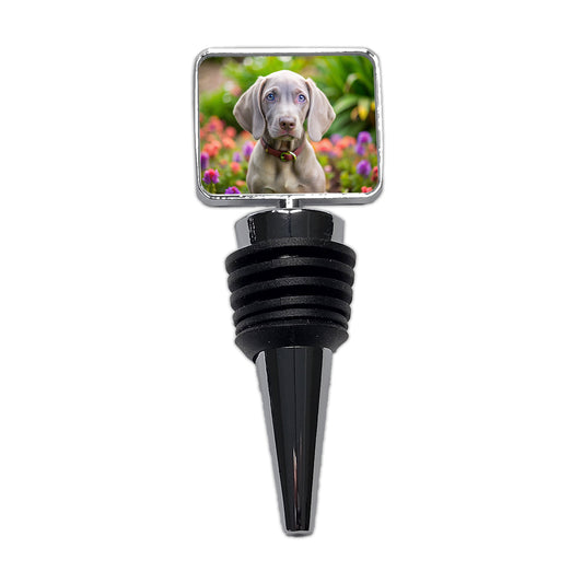Weimaraner Dog Puppy Photo Wine Bottle Stopper