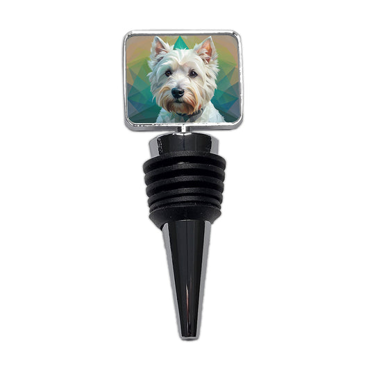 West Highland White Terrier Westie Dog Contemporary Art Wine Bottle Stopper