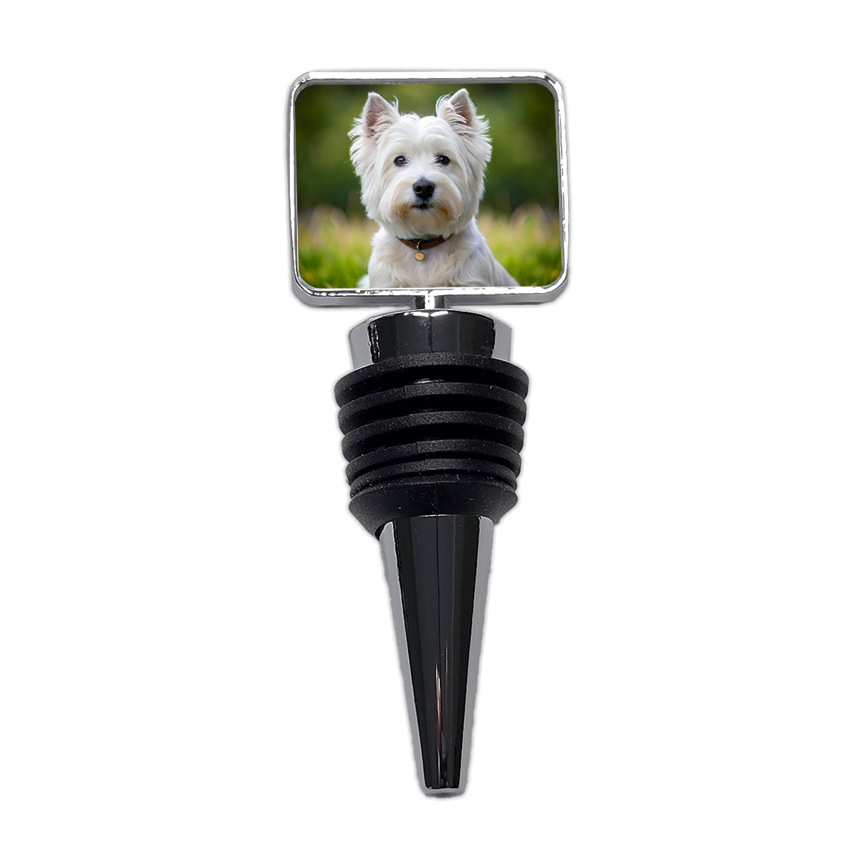 West Highland White Terrier Westie Dog Photo Wine Bottle Stopper