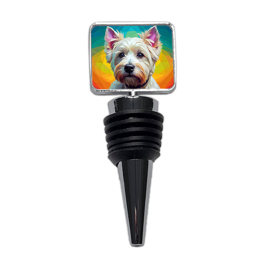 West Highland White Terrier Westie Dog Pop Art Wine Bottle Stopper