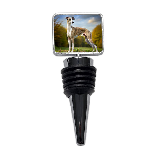Whippet Dog Photo Wine Bottle Stopper