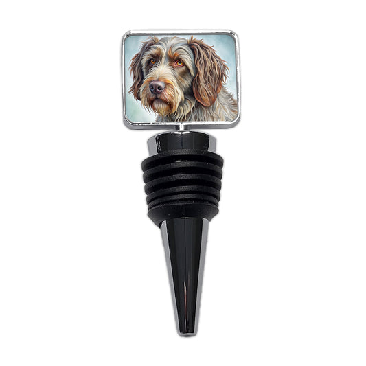 Wirehaired Pointing Griffon Dog Illustration Wine Bottle Stopper