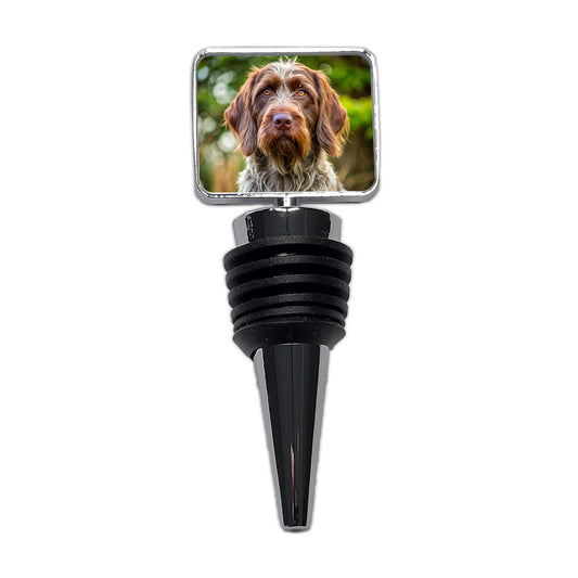 Wirehaired Pointing Griffon Dog Photo Wine Bottle Stopper