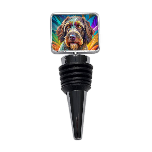 Wirehaired Pointing Griffon Dog Pop Art Wine Bottle Stopper