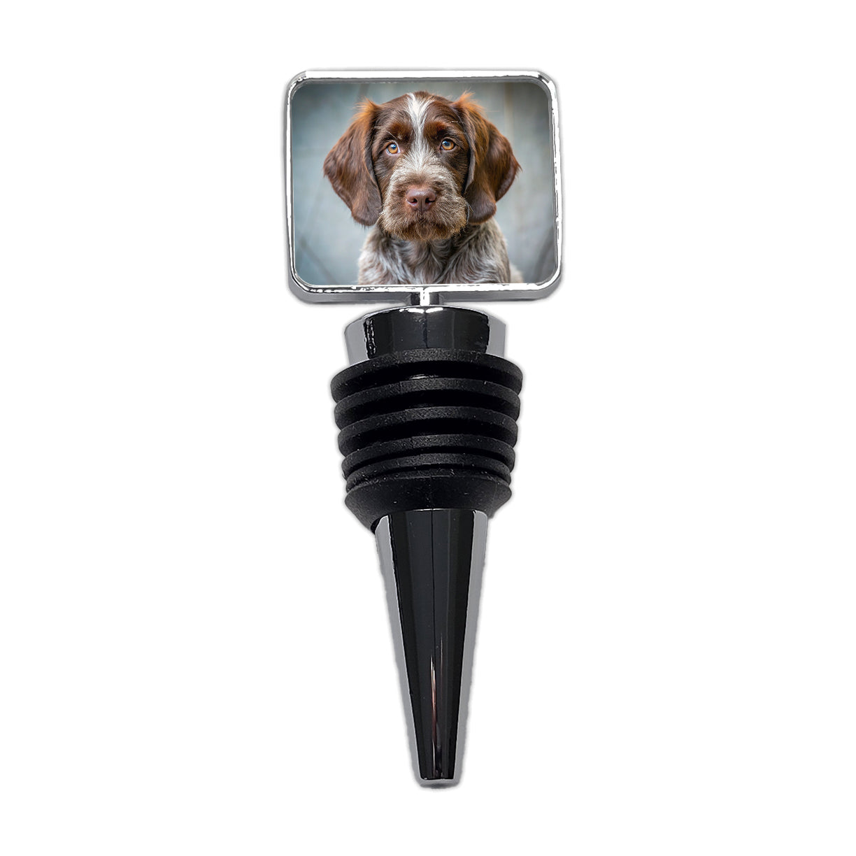 Wirehaired Pointing Griffon Dog Puppy Photo Wine Bottle Stopper