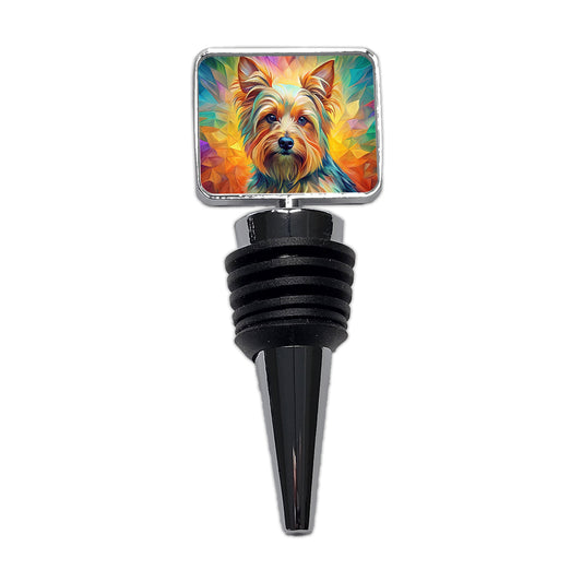 Yorkshire Terrier Yorkie Dog Abstract Art Wine Bottle Stopper