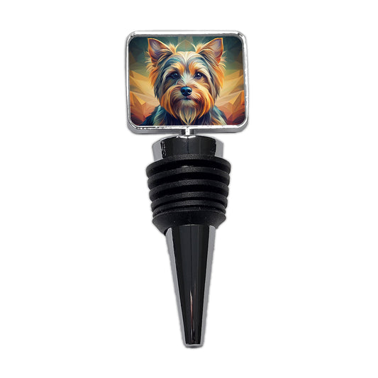 Yorkshire Terrier Yorkie Dog Abstract Stylized Art Wine Bottle Stopper