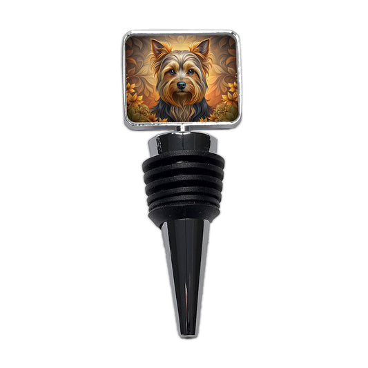 Yorkshire Terrier Yorkie Dog Art Nouveau Wine Bottle Stopper