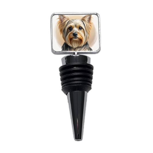 Yorkshire Terrier Yorkie Dog Illustration Wine Bottle Stopper
