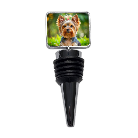 Yorkshire Terrier Yorkie Dog Photo Wine Bottle Stopper