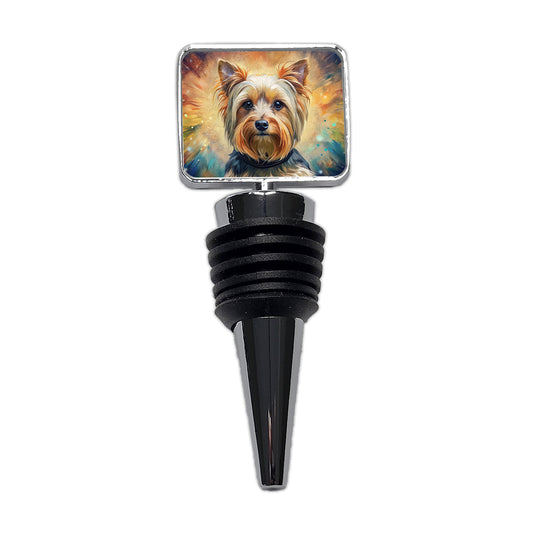 Yorkshire Terrier Yorkie French Bohemian Art Wine Bottle Stopper