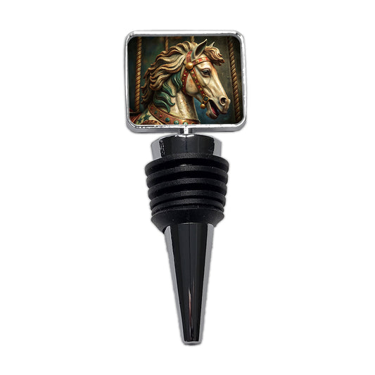 Carousel Horse Close-up Wine Bottle Stopper