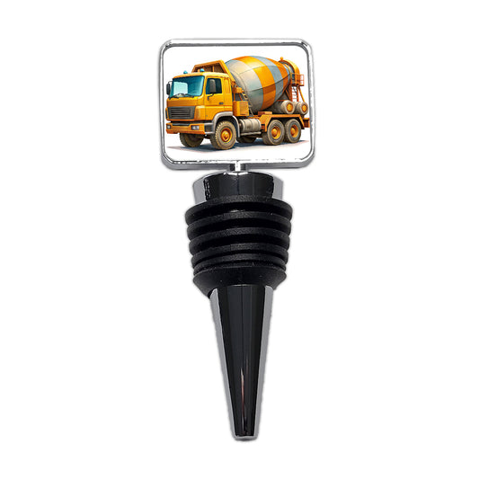 Cement Truck Construction Work Equipment Wine Bottle Stopper