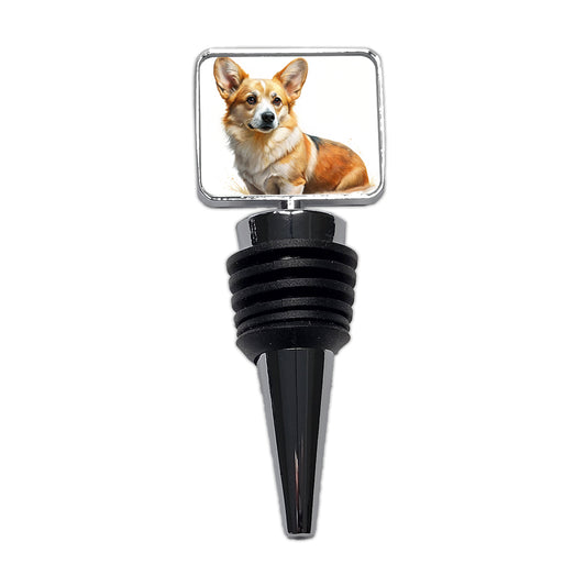 Corgi Cute Illustration Wine Bottle Stopper