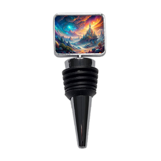 Fantasy World Abstract Art Wine Bottle Stopper
