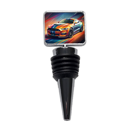 Modern Muscle Car Art Wine Bottle Stopper