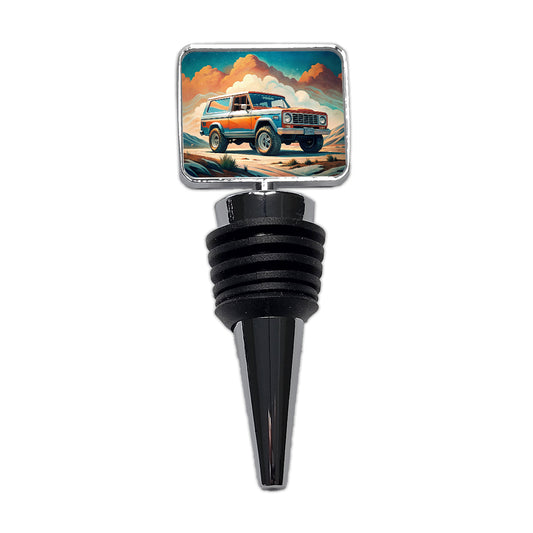 Retro Classic Off-Road Truck Art Wine Bottle Stopper