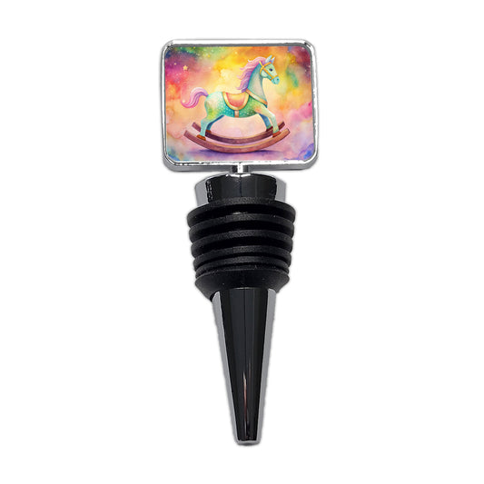 Rocking Horse For A Girl Wine Bottle Stopper