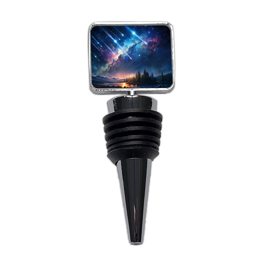 Sci-fi Colorful Meteor Shower Wine Bottle Stopper