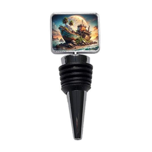 Sci-fi Shipwreck Wine Bottle Stopper