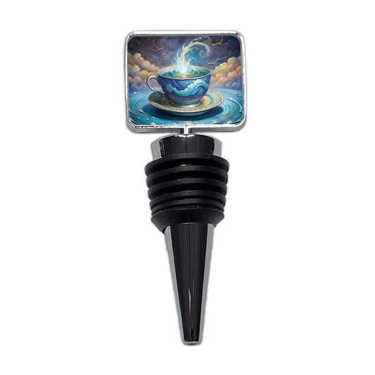 Tempest In A Teacup Wine Bottle Stopper
