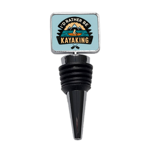 I'd Rather Be Kayaking Wine Bottle Stopper