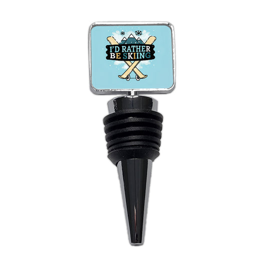 I'd Rather Be Skiing Wine Bottle Stopper