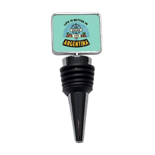 Life Is Better In Argentina Wine Bottle Stopper