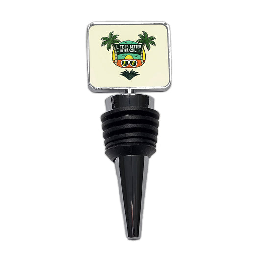 Life Is Better In Brazil Wine Bottle Stopper