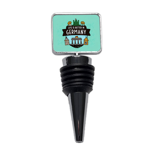 Life Is Better In Germany Wine Bottle Stopper