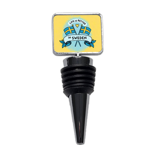 Life Is Better In Sweden Wine Bottle Stopper