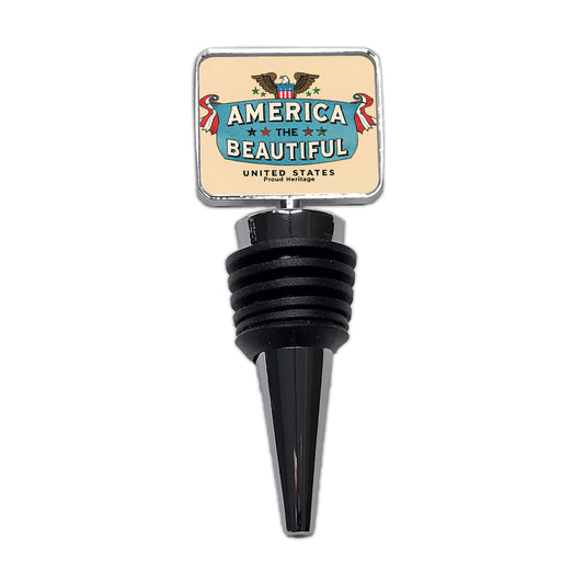America The Beautiful United States Proud Heritage Wine Bottle Stopper
