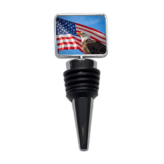 Eagle And American Flag USA United States Patriotic Wine Bottle Stopper