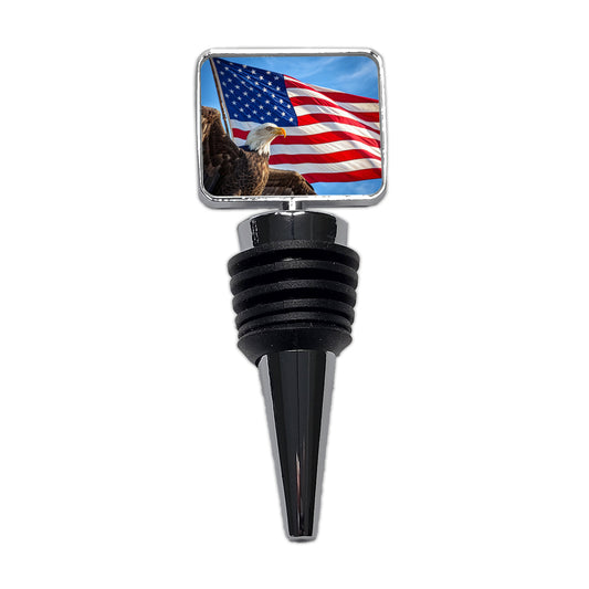 Eagle And American Flag USA United States Wine Bottle Stopper