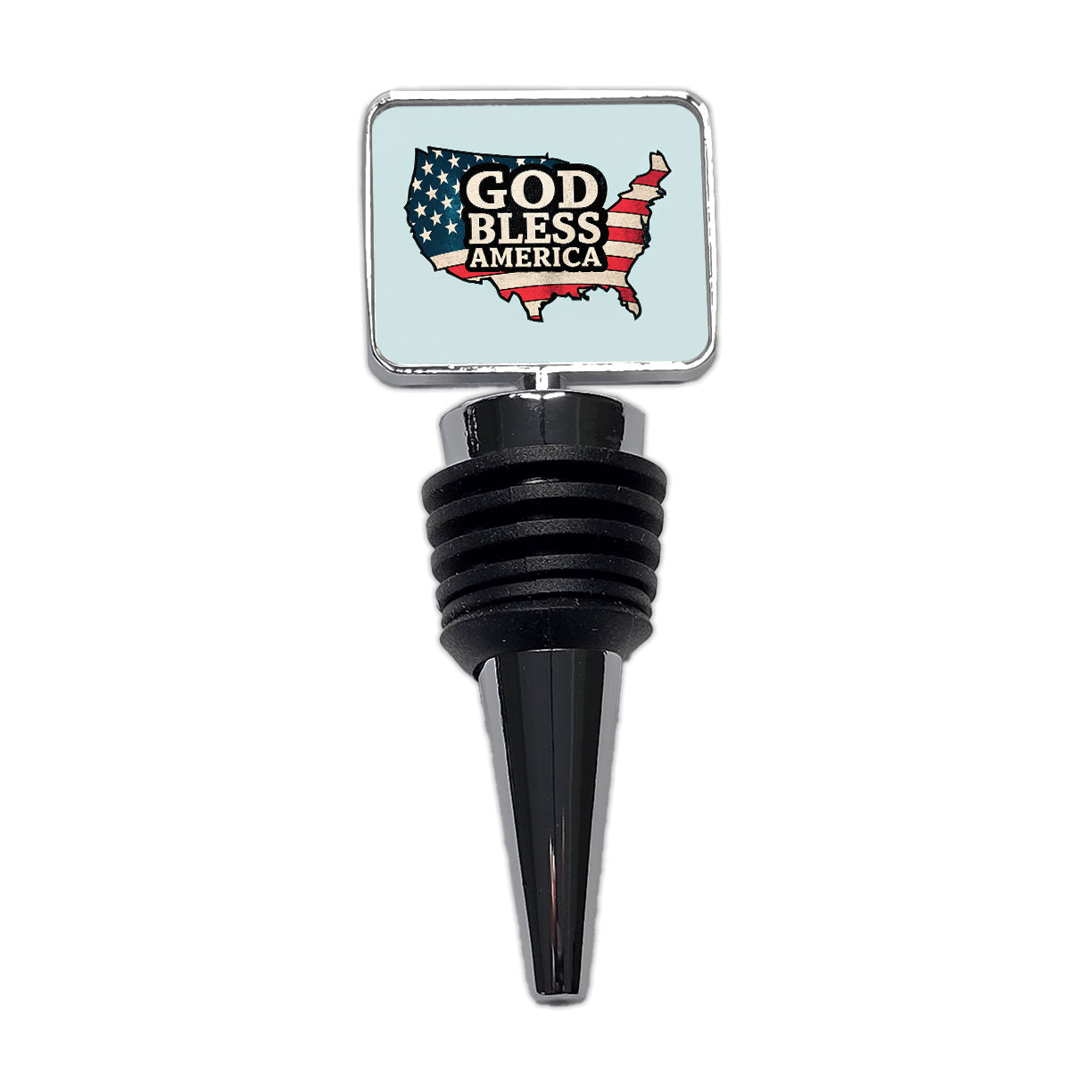 God Bless America Cute USA United States Wine Bottle Stopper