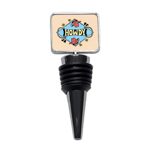 Howdy Country Cowboy Cowgirl Wine Bottle Stopper