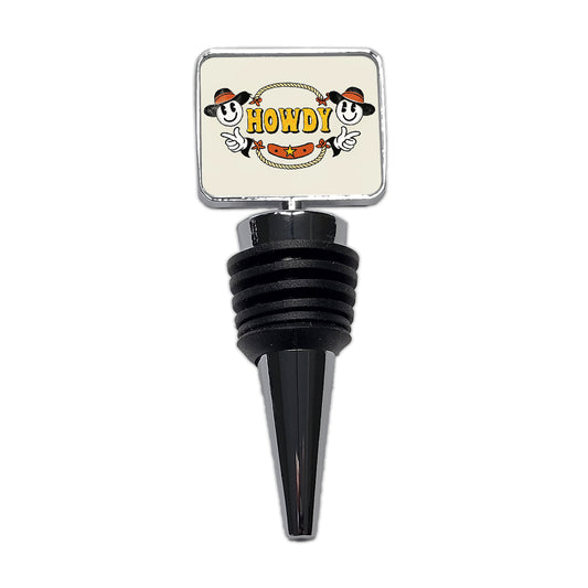 Howdy Funny Country Cowboy Cowgirl Wine Bottle Stopper