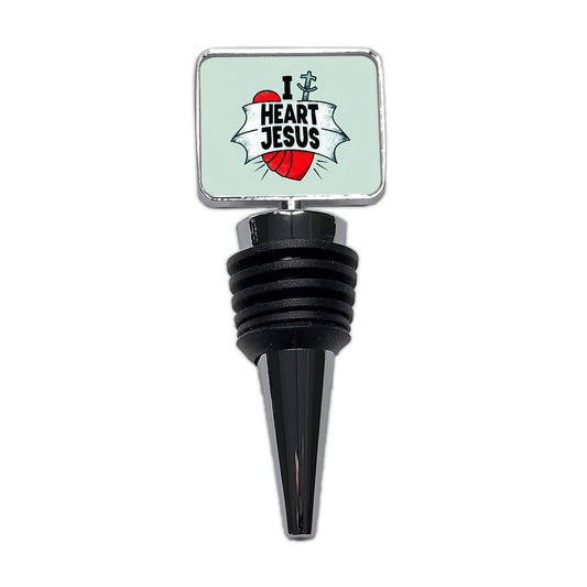 I Heart Jesus Love Wine Bottle Stopper