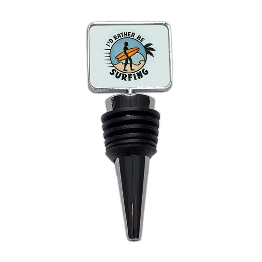 I'd Rather Be Surfing Wine Bottle Stopper