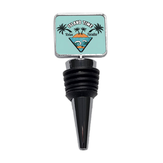 I'm On Island Time Travel Paradise Wine Bottle Stopper