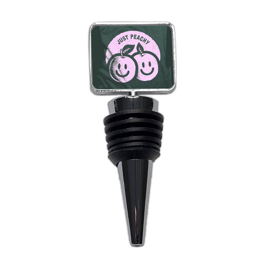 Just Peachy Funny Wine Bottle Stopper