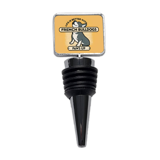 Life Is Better With French Bulldogs Dogs Wine Bottle Stopper