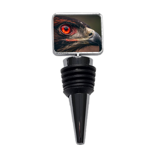 Red Eyes Hawk Bird Wine Bottle Stopper