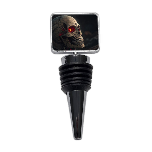 Skull With Red Eyes Wine Bottle Stopper